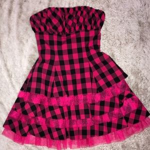 Betsey Johnson pink plaid dress